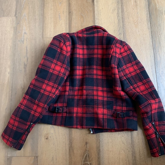 GAP Wool Red Buffalo  Plaid Jacket Like new - Picture 3 of 3